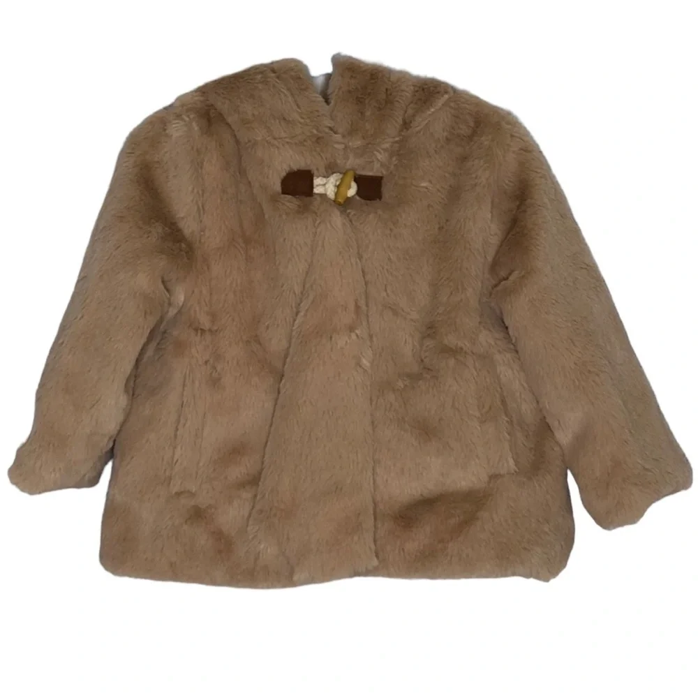 Jessica Simpson girls faux fur jacket, NWT 18m